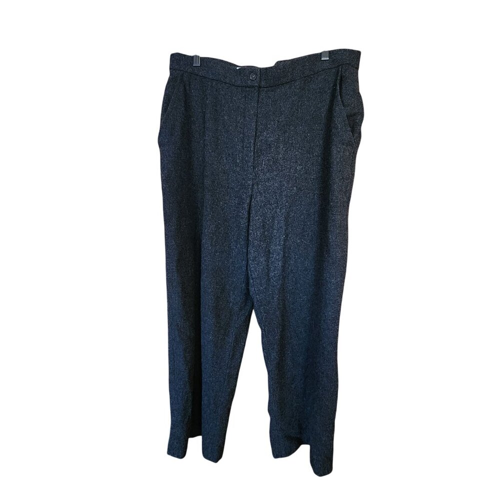 Lauren Ralph Lauren Petite Dark Gray Wool Blend Womens Trousers